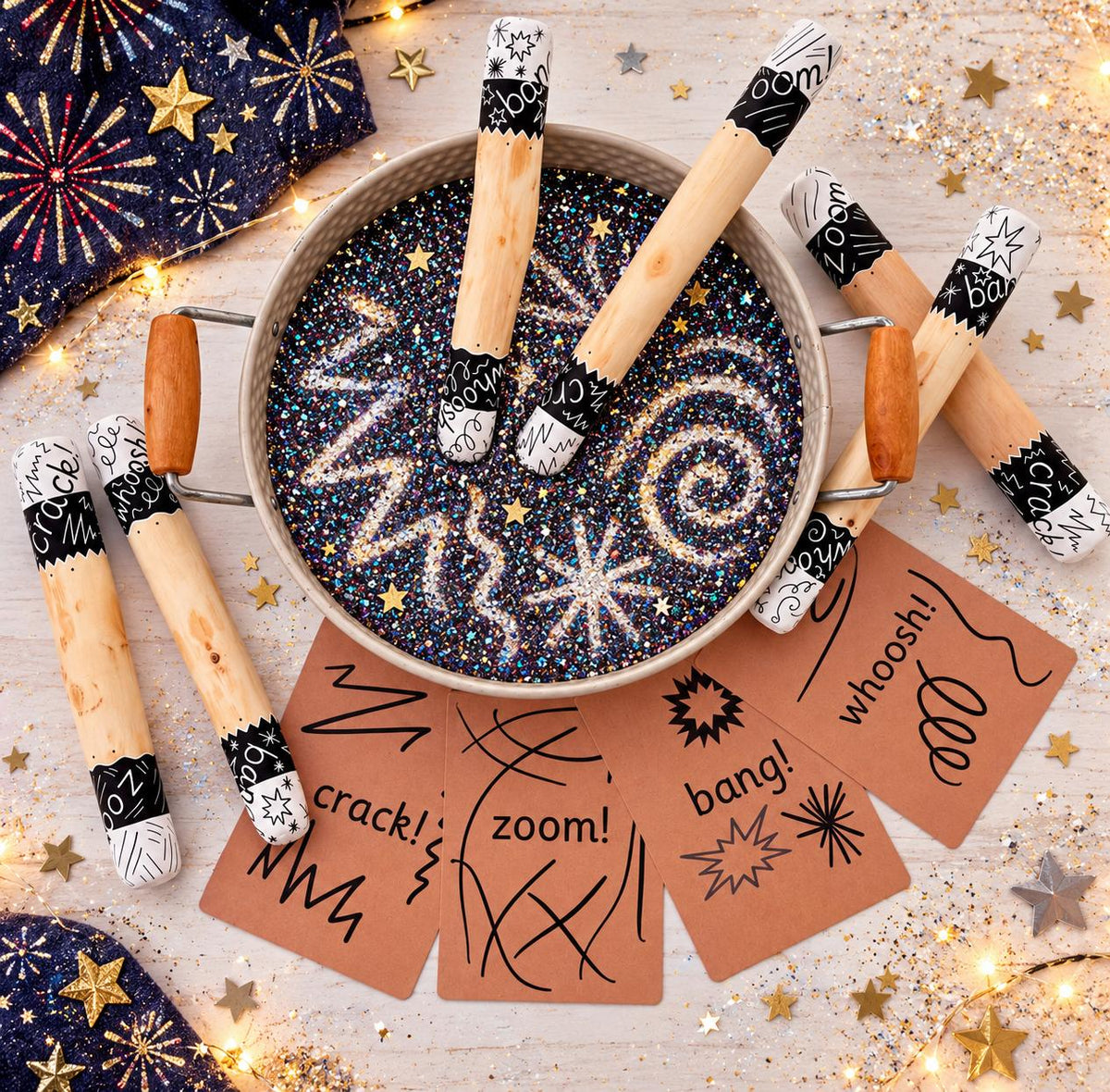 The Firework Collection (set of 4 cards - with words)
