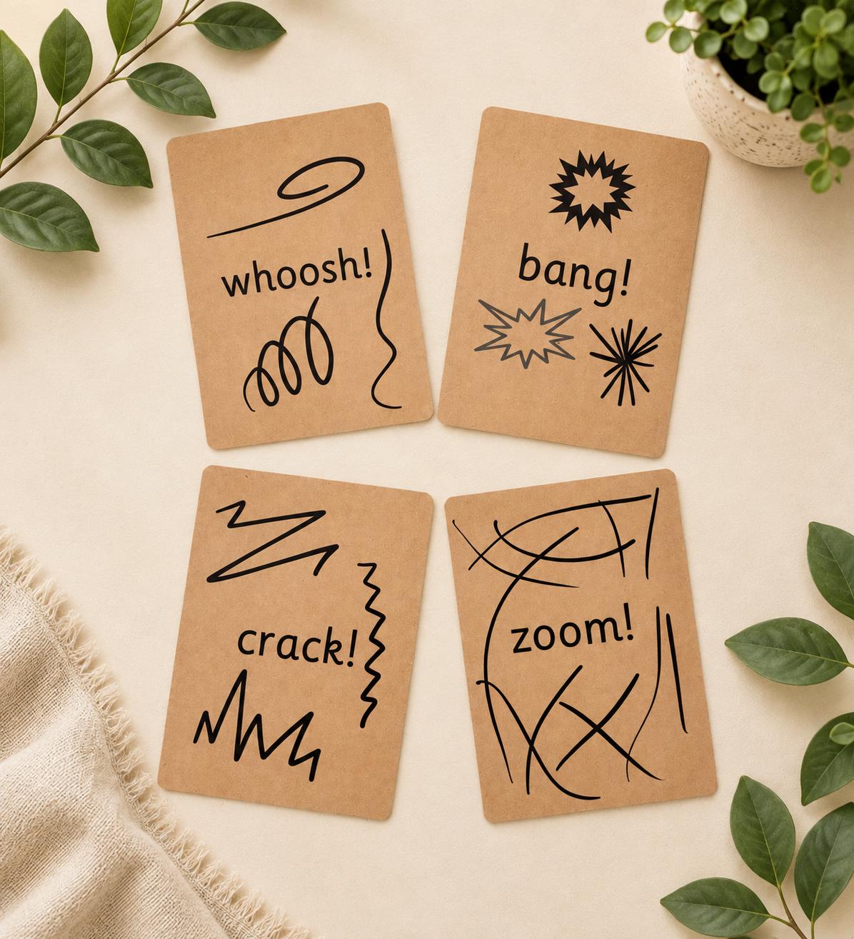 The Firework Collection (set of 4 cards - with words)