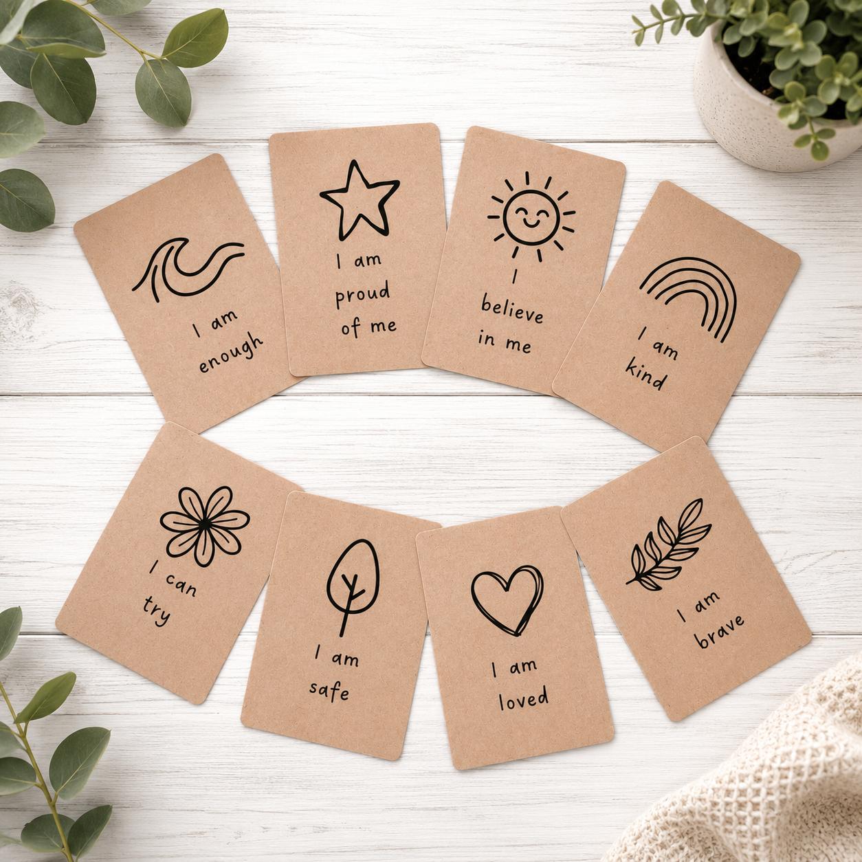 Positive Affirmations Cards (set of 8)