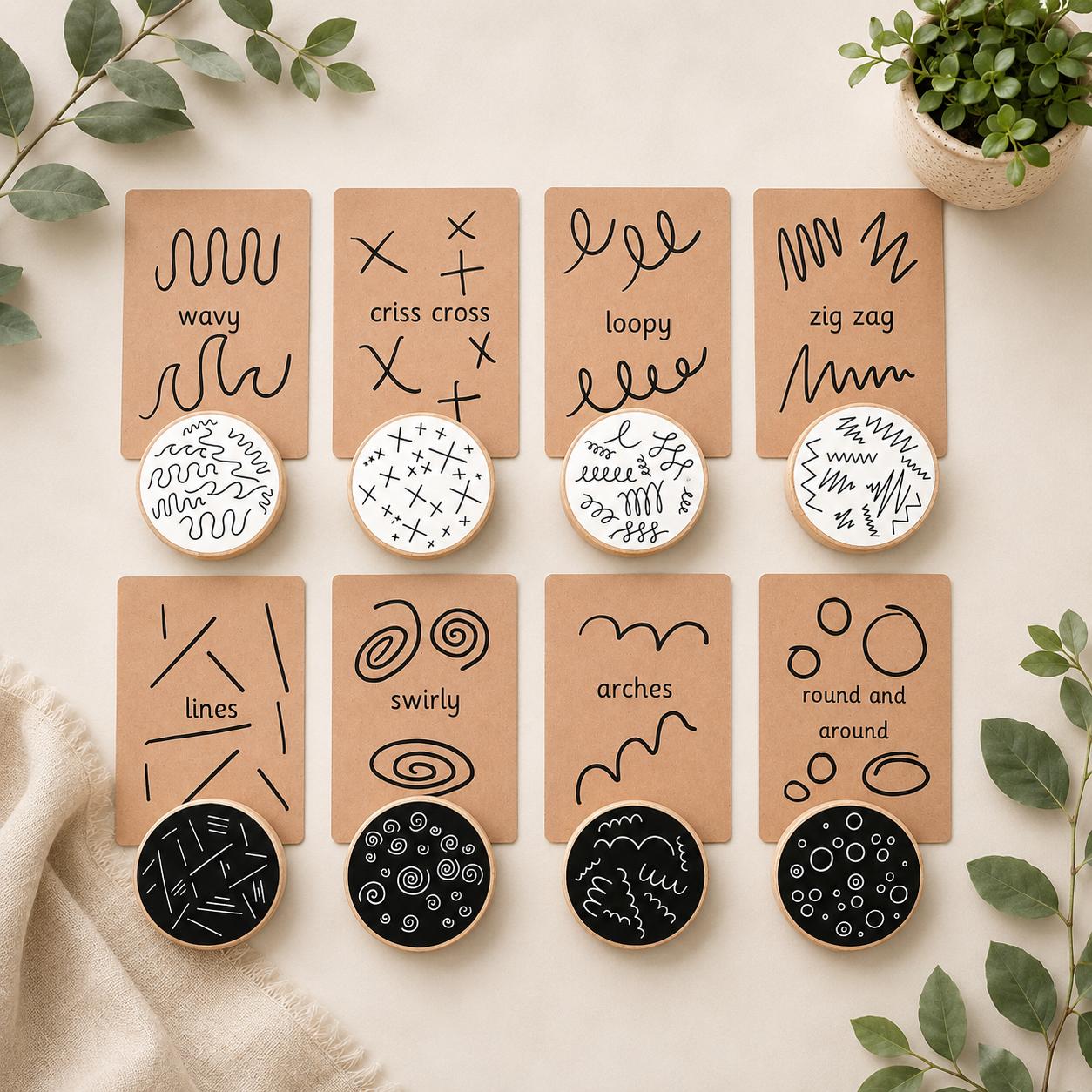 The Mark Making Collection (set of 8 cards - with words)