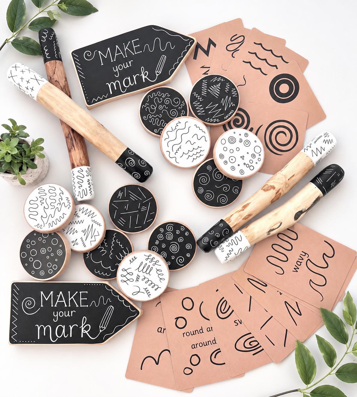 The Mark Making Collection (set of 8 cards - with words)